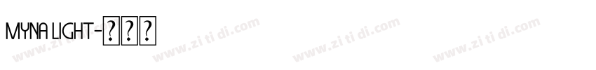 Myna Light字体转换